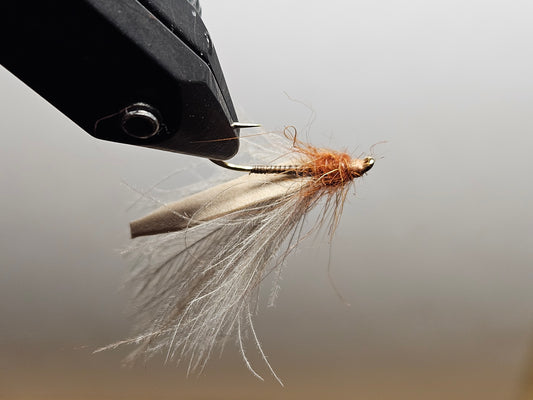 A Maine inspired CDC caddis dry fly pattern tied by New England Fly Company