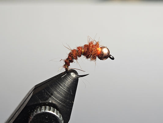 New England Fly Company classic Maine fly fishing fly the sexy Walt's Worm tied in red