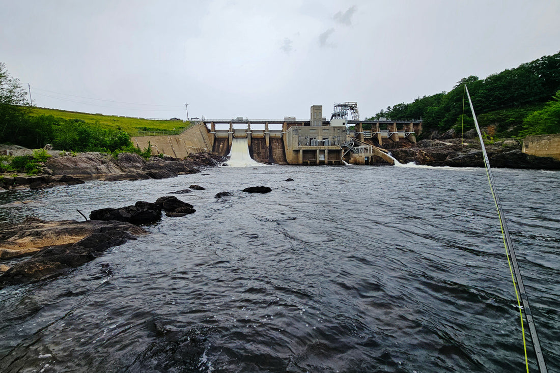 Skelton Dam on the Saco River in Maine.
