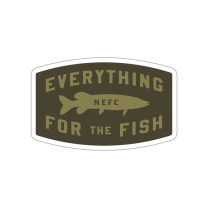 "Everything for the Fish" Vinyl Sticker - Pike/Muskie