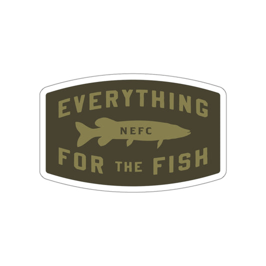 "Everything for the Fish" Vinyl Sticker - Pike/Muskie