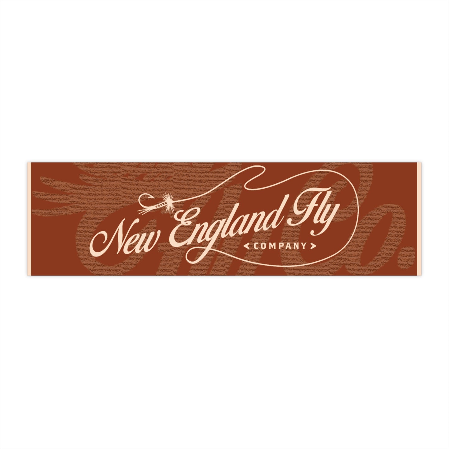 New England Fly Company Bumper Sticker - Rust