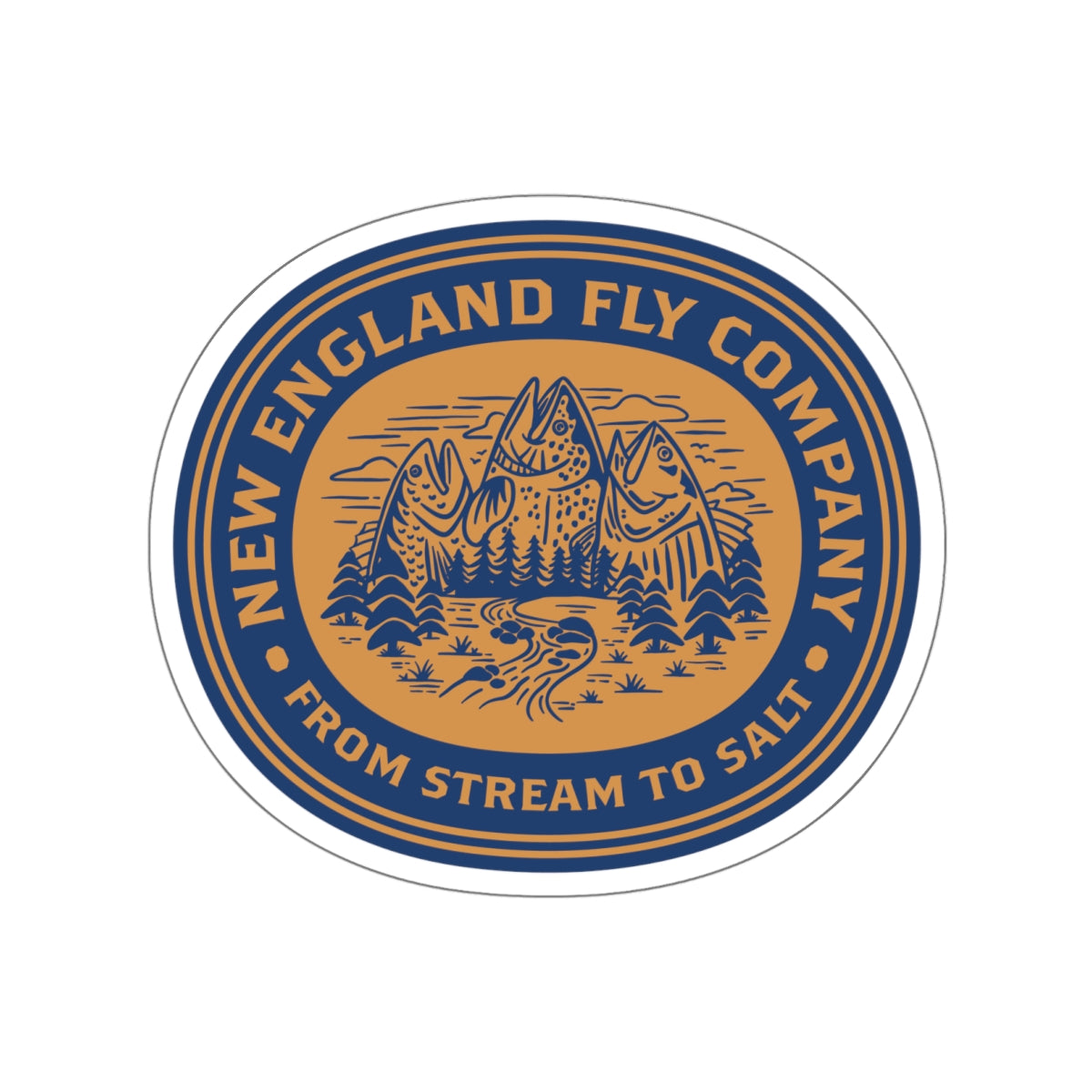 "Stream to Salt" Vinyl Sticker - Royal Blue