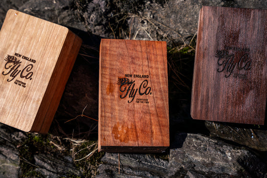 'Maine Made' Wooden Fly Box w/ Custom Fly Collection